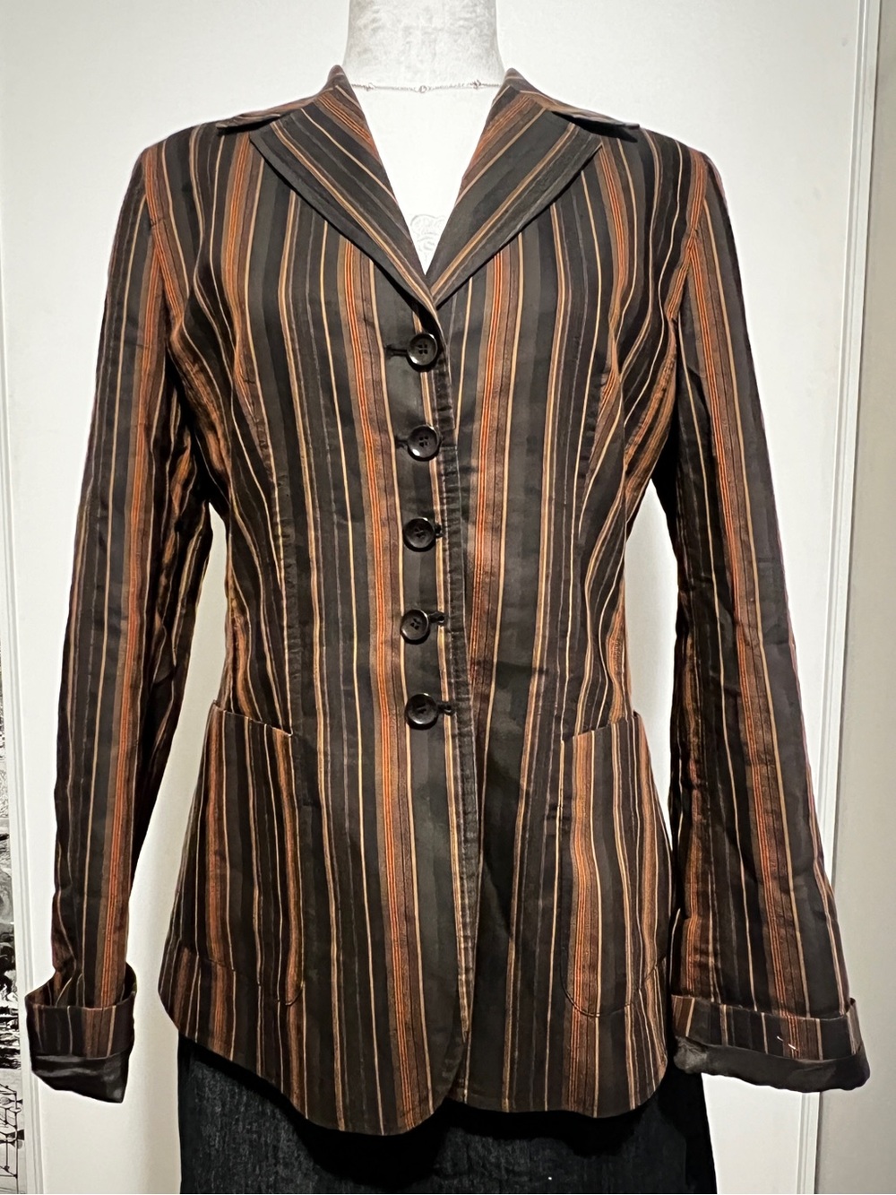 ✨Vintage Taifun by Gerry Weber Striped Fitted Blazer – Y2K Office Siren M